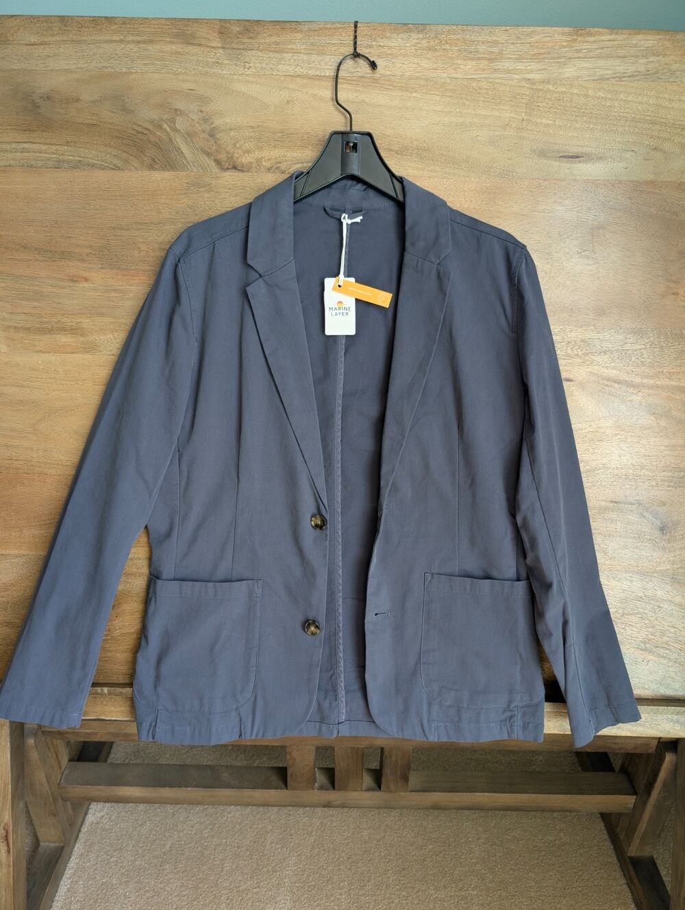 Marine Layer Breeze Blazer Womens Small India Ink Navy Lightweight NWT